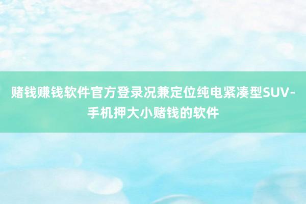 赌钱赚钱软件官方登录况兼定位纯电紧凑型SUV-手机押大小赌钱的软件