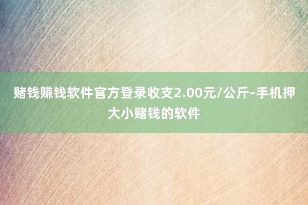 赌钱赚钱软件官方登录收支2.00元/公斤-手机押大小赌钱的软件