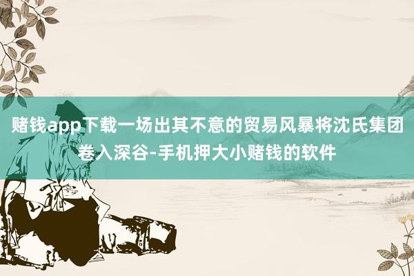 赌钱app下载一场出其不意的贸易风暴将沈氏集团卷入深谷-手机押大小赌钱的软件