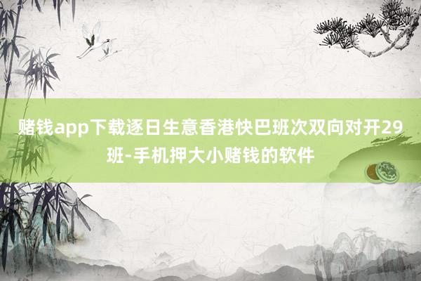 赌钱app下载逐日生意香港快巴班次双向对开29班-手机押大小赌钱的软件