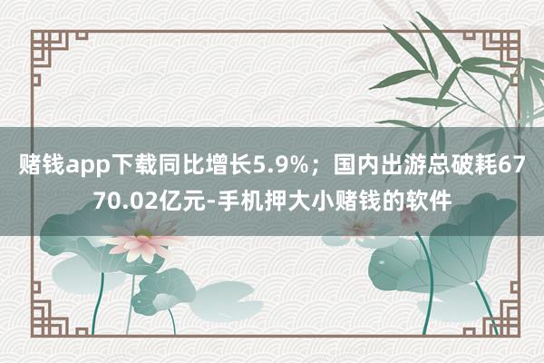 赌钱app下载同比增长5.9%；国内出游总破耗6770.02亿元-手机押大小赌钱的软件