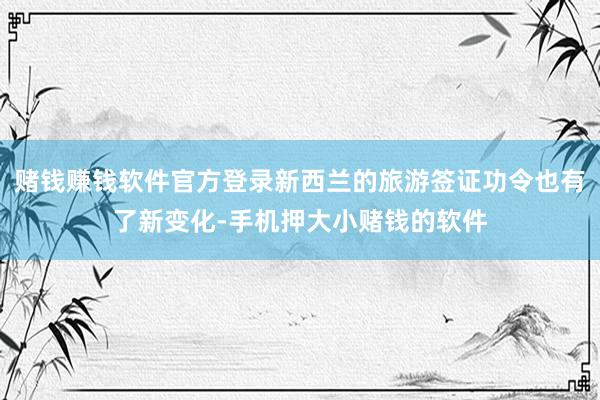 赌钱赚钱软件官方登录新西兰的旅游签证功令也有了新变化-手机押大小赌钱的软件