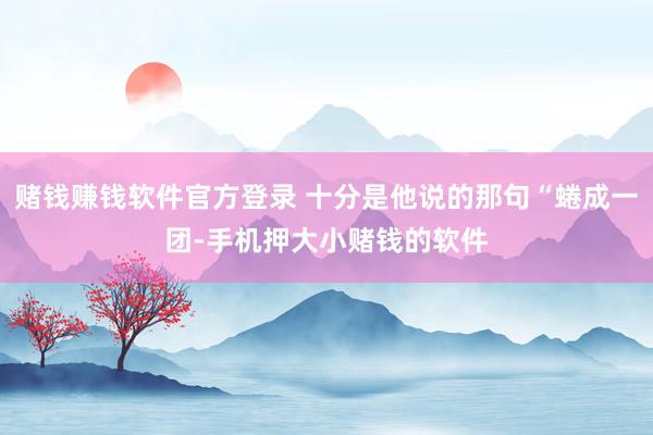 赌钱赚钱软件官方登录 十分是他说的那句“蜷成一团-手机押大小赌钱的软件