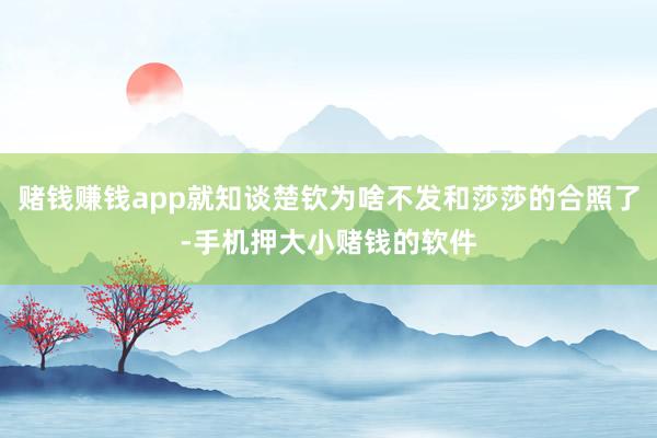 赌钱赚钱app就知谈楚钦为啥不发和莎莎的合照了-手机押大小赌钱的软件