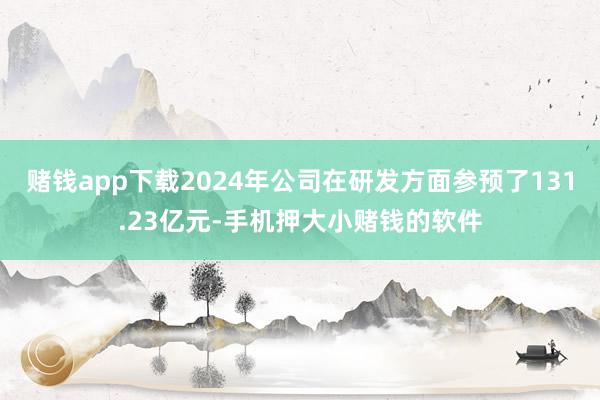 赌钱app下载2024年公司在研发方面参预了131.23亿元-手机押大小赌钱的软件