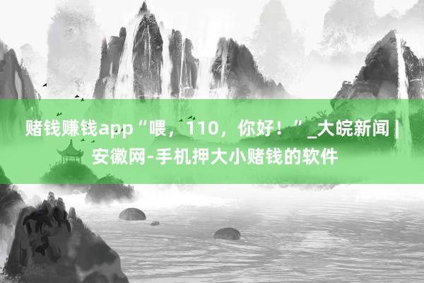 赌钱赚钱app“喂，110，你好！”_大皖新闻 | 安徽网-手机押大小赌钱的软件