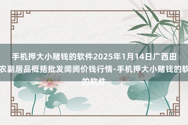 手机押大小赌钱的软件2025年1月14日广西田阳农副居品概括批发阛阓价钱行情-手机押大小赌钱的软件