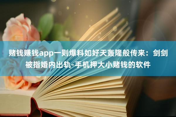 赌钱赚钱app一则爆料如好天轰隆般传来：剑剑被指婚内出轨-手机押大小赌钱的软件