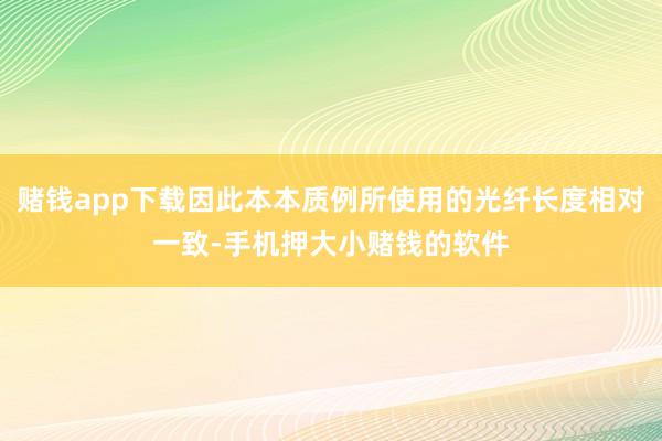 赌钱app下载因此本本质例所使用的光纤长度相对一致-手机押大小赌钱的软件