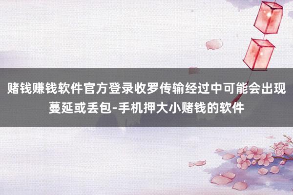 赌钱赚钱软件官方登录收罗传输经过中可能会出现蔓延或丢包-手机押大小赌钱的软件