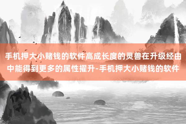 手机押大小赌钱的软件高成长度的灵兽在升级经由中能得到更多的属性擢升-手机押大小赌钱的软件