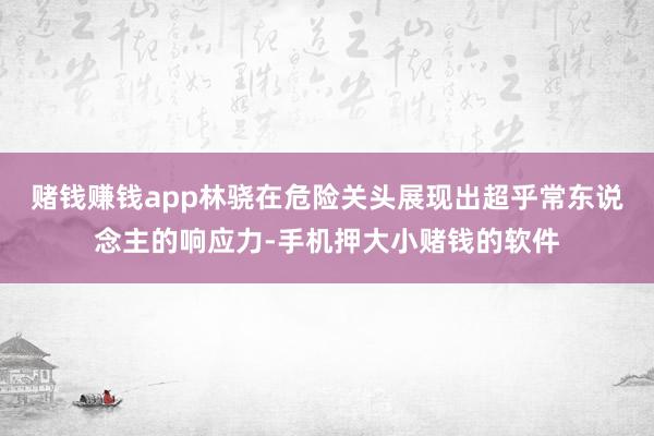赌钱赚钱app林骁在危险关头展现出超乎常东说念主的响应力-手机押大小赌钱的软件