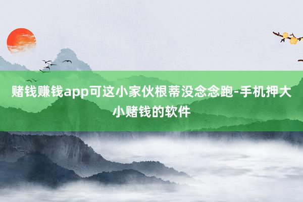 赌钱赚钱app可这小家伙根蒂没念念跑-手机押大小赌钱的软件