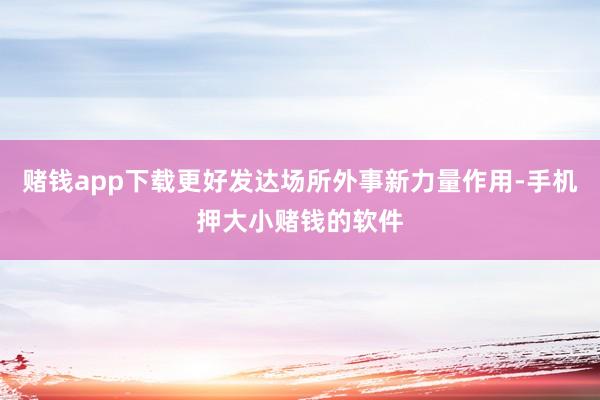 赌钱app下载更好发达场所外事新力量作用-手机押大小赌钱的软件