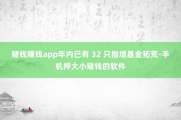 赌钱赚钱app年内已有 32 只指增基金拓荒-手机押大小赌钱的软件