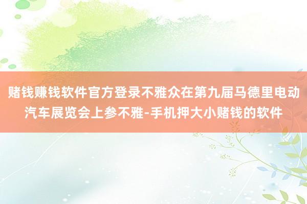 赌钱赚钱软件官方登录不雅众在第九届马德里电动汽车展览会上参不雅-手机押大小赌钱的软件