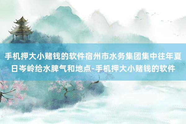 手机押大小赌钱的软件宿州市水务集团集中往年夏日岑岭给水脾气和地点-手机押大小赌钱的软件