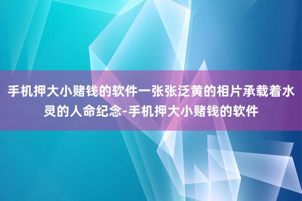 手机押大小赌钱的软件一张张泛黄的相片承载着水灵的人命纪念-手机押大小赌钱的软件