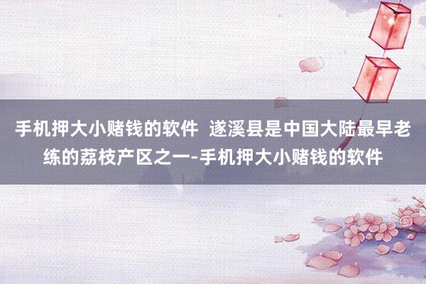手机押大小赌钱的软件  遂溪县是中国大陆最早老练的荔枝产区之一-手机押大小赌钱的软件