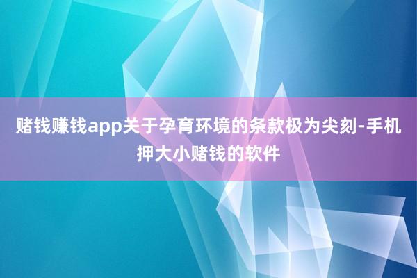 赌钱赚钱app关于孕育环境的条款极为尖刻-手机押大小赌钱的软件