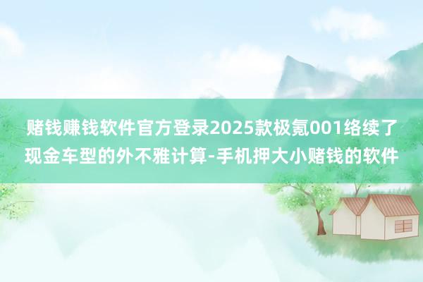 赌钱赚钱软件官方登录2025款极氪001络续了现金车型的外不雅计算-手机押大小赌钱的软件