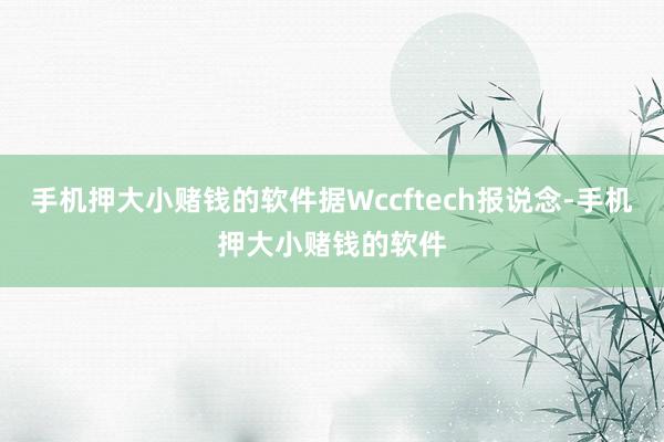 手机押大小赌钱的软件据Wccftech报说念-手机押大小赌钱的软件