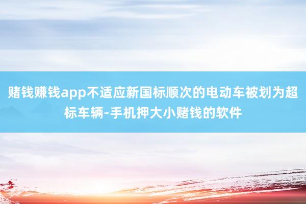 赌钱赚钱app不适应新国标顺次的电动车被划为超标车辆-手机押大小赌钱的软件