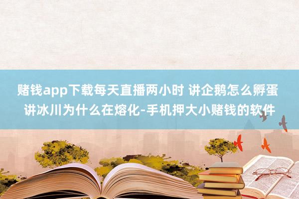 赌钱app下载每天直播两小时 讲企鹅怎么孵蛋 讲冰川为什么在熔化-手机押大小赌钱的软件