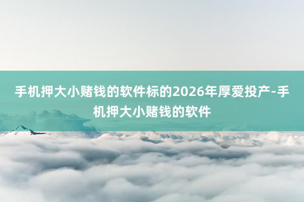 手机押大小赌钱的软件标的2026年厚爱投产-手机押大小赌钱的软件