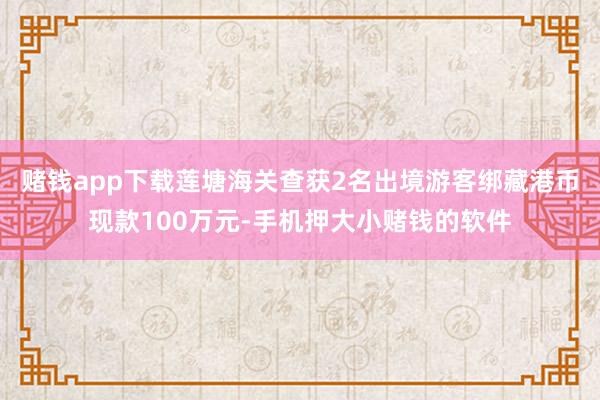 赌钱app下载莲塘海关查获2名出境游客绑藏港币现款100万元-手机押大小赌钱的软件