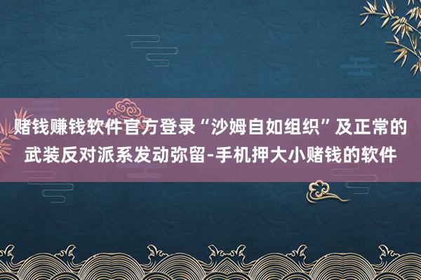 赌钱赚钱软件官方登录“沙姆自如组织”及正常的武装反对派系发动弥留-手机押大小赌钱的软件