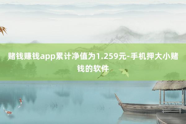 赌钱赚钱app累计净值为1.259元-手机押大小赌钱的软件
