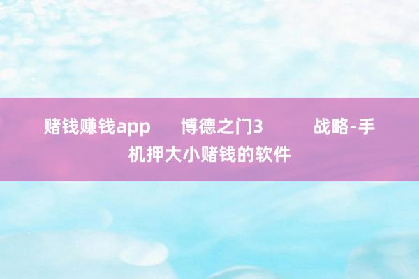 赌钱赚钱app      博德之门3          战略-手机押大小赌钱的软件