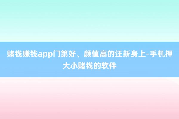 赌钱赚钱app门第好、颜值高的汪新身上-手机押大小赌钱的软件