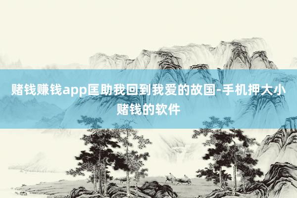 赌钱赚钱app匡助我回到我爱的故国-手机押大小赌钱的软件