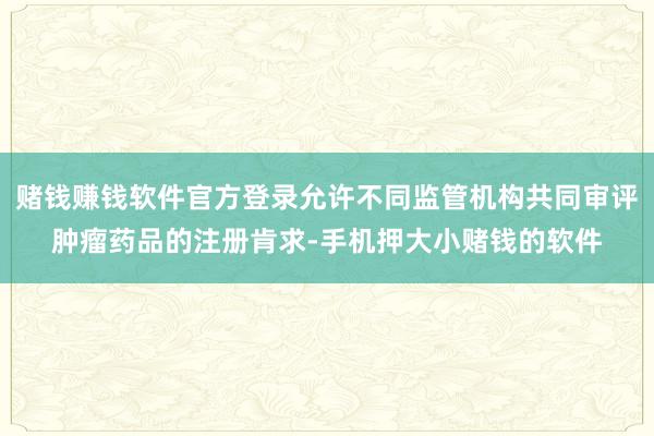 赌钱赚钱软件官方登录允许不同监管机构共同审评肿瘤药品的注册肯求-手机押大小赌钱的软件