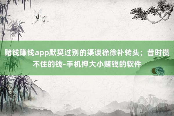 赌钱赚钱app默契过别的渠谈徐徐补转头；昔时攒不住的钱-手机押大小赌钱的软件