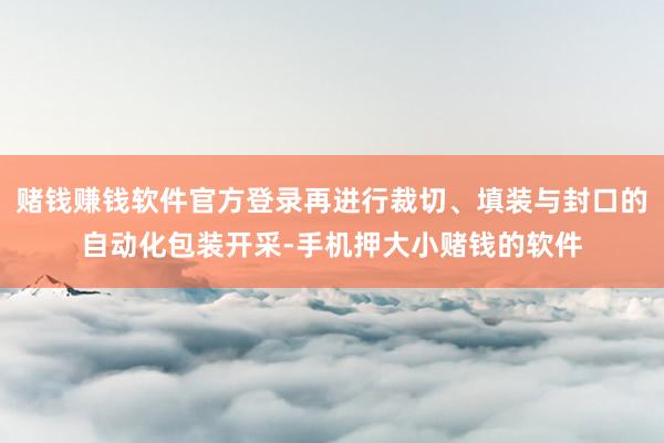 赌钱赚钱软件官方登录再进行裁切、填装与封口的自动化包装开采-手机押大小赌钱的软件