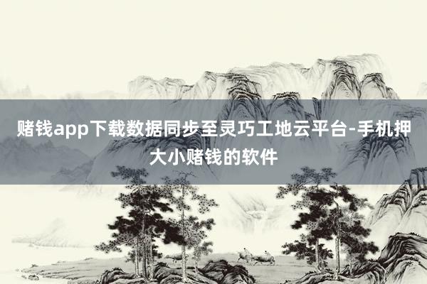 赌钱app下载数据同步至灵巧工地云平台-手机押大小赌钱的软件
