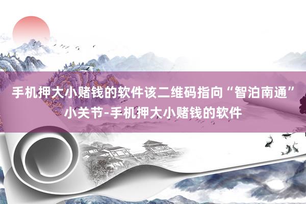 手机押大小赌钱的软件该二维码指向“智泊南通”小关节-手机押大小赌钱的软件