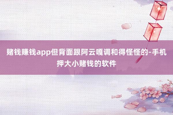 赌钱赚钱app但背面跟阿云嘎调和得怪怪的-手机押大小赌钱的软件