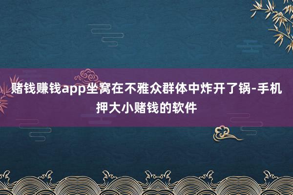 赌钱赚钱app坐窝在不雅众群体中炸开了锅-手机押大小赌钱的软件