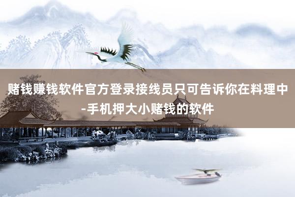 赌钱赚钱软件官方登录接线员只可告诉你在料理中-手机押大小赌钱的软件