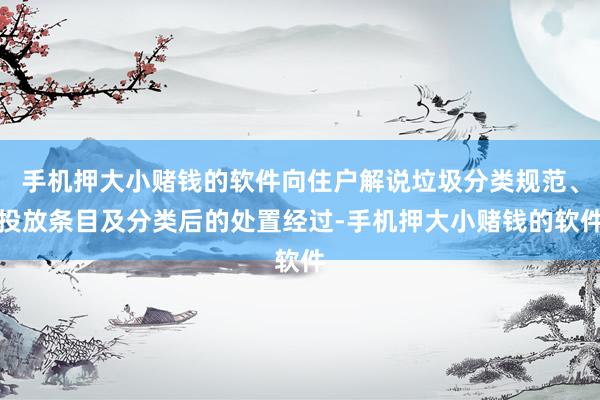 手机押大小赌钱的软件向住户解说垃圾分类规范、投放条目及分类后的处置经过-手机押大小赌钱的软件