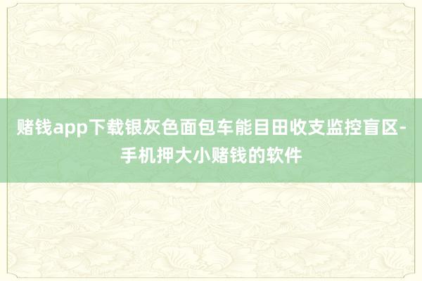 赌钱app下载银灰色面包车能目田收支监控盲区-手机押大小赌钱的软件