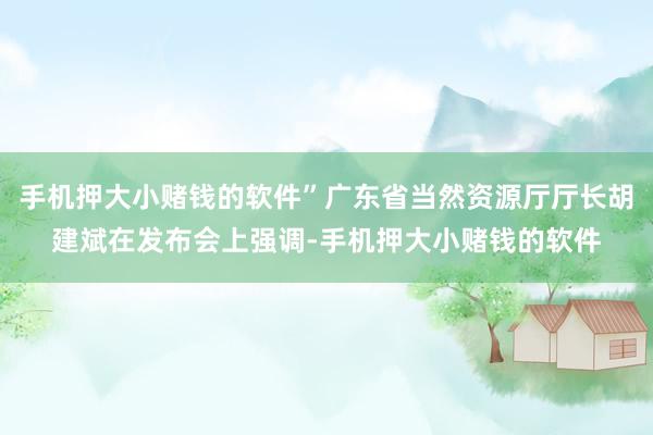 手机押大小赌钱的软件”广东省当然资源厅厅长胡建斌在发布会上强调-手机押大小赌钱的软件